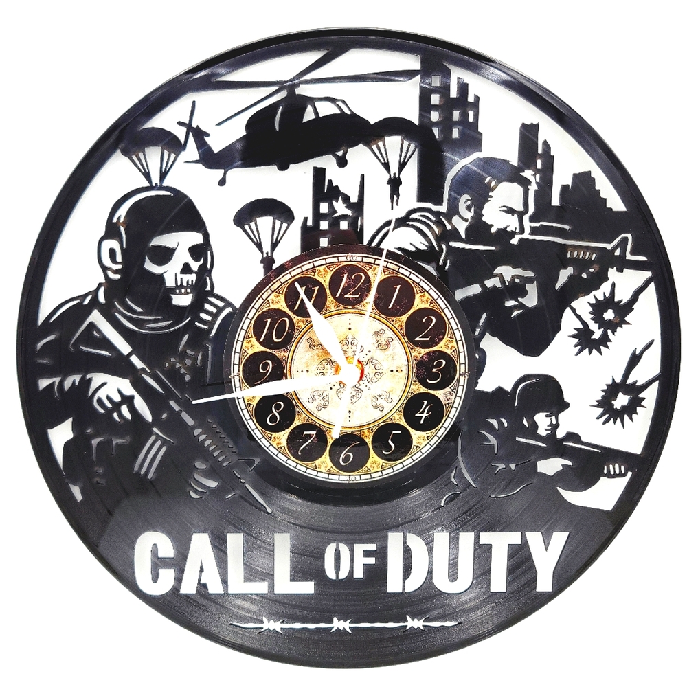 CALL OF DUTY vinyl record clock gammer man cave gift
